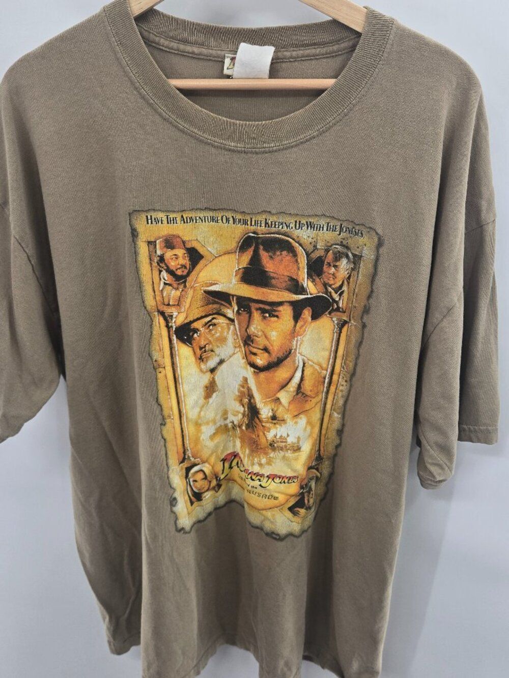 Vintage Indiana Jones Last Crusade Movie Promo Short Sleeved Graphic T-Shirt XL